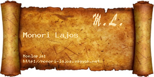 Monori Lajos névjegykártya